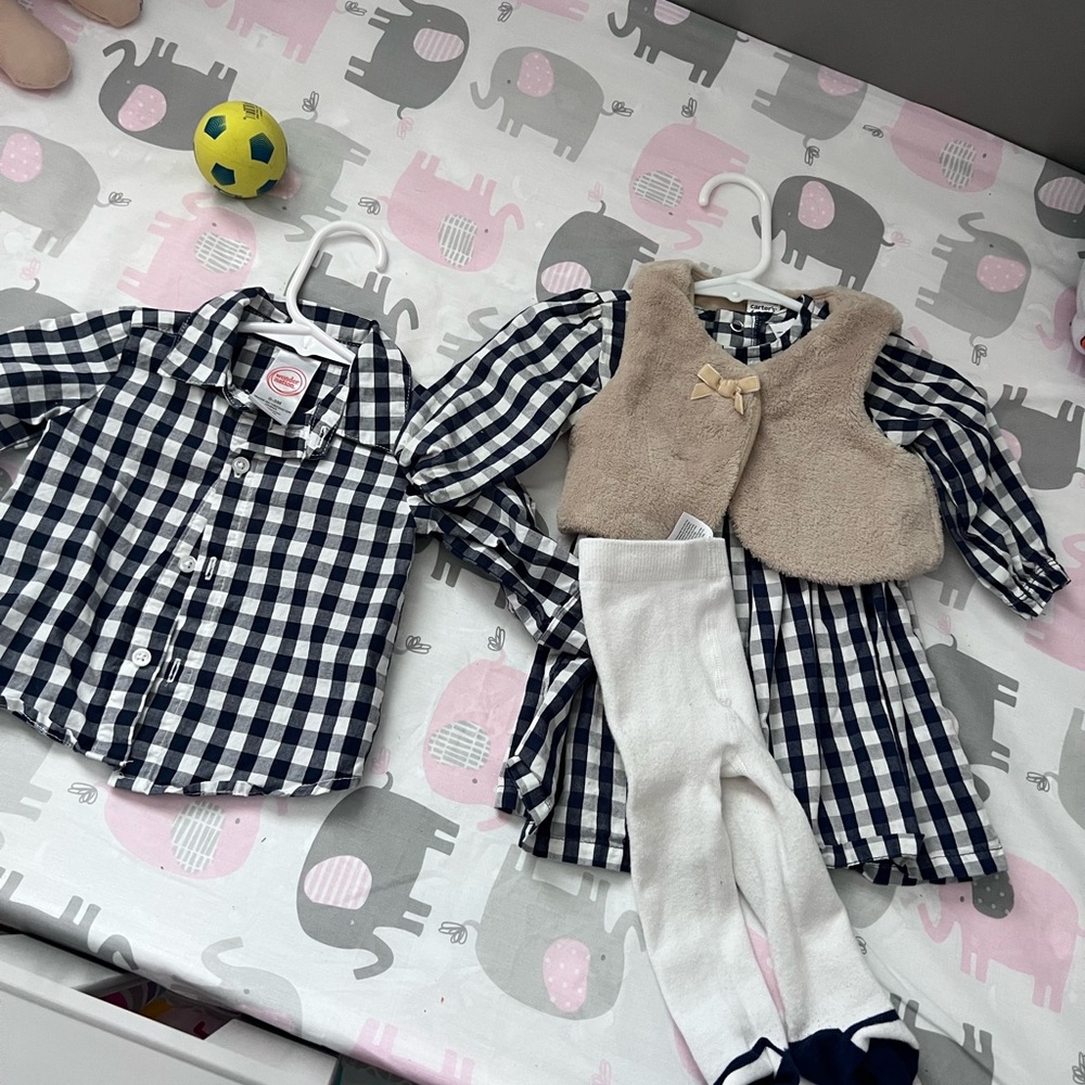 Matching set for twins boy and girl